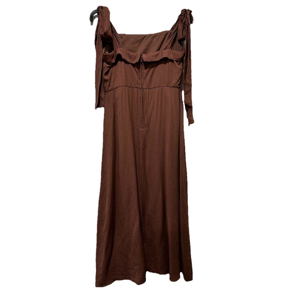NEW Altar'd State | Wrenlee‎ Bow Tie Midi Dress | Women's L | Brown - Picture 3 of 13